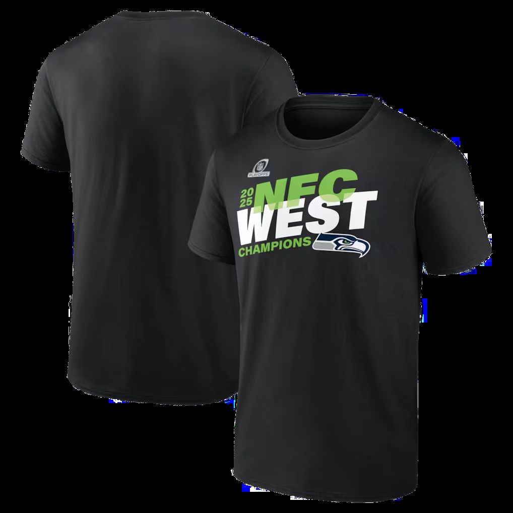 Men 2026 NFL Seattle Seahawks T-shirt black 02